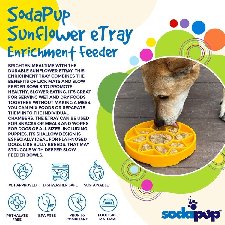 Sunflower eTray Slow Feeder Bowl
