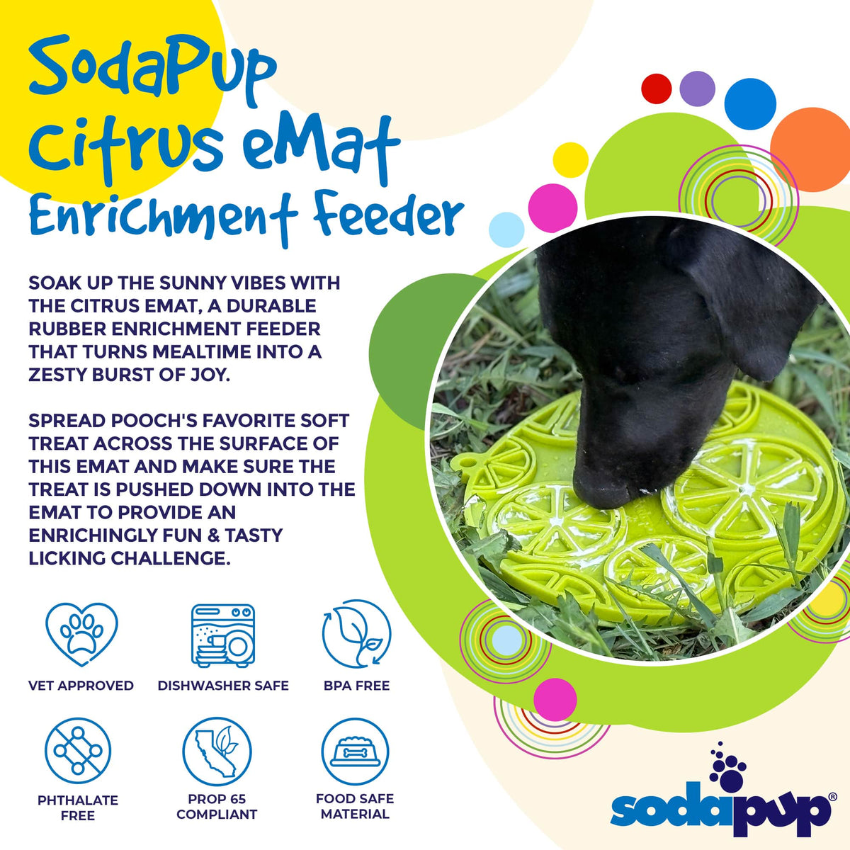 Citrus eMat Lick Mat with Suction Cups