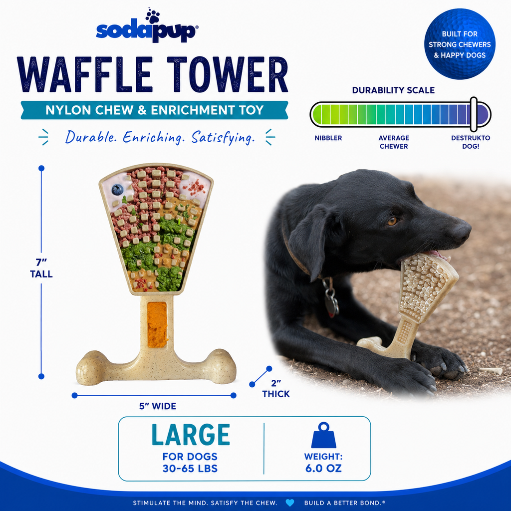 Waffle Tower Nylon Chew & Enrichment Toy