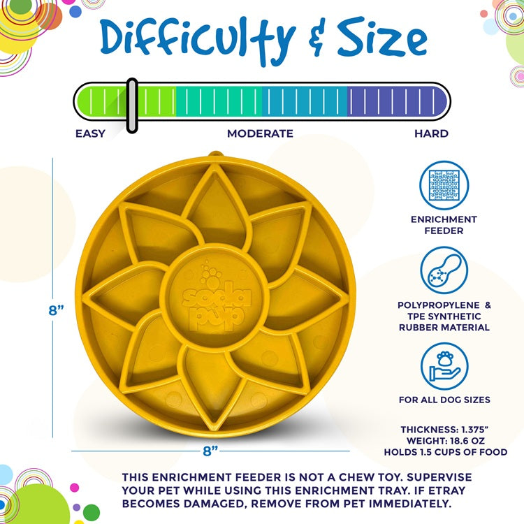 Sunflower eTray Slow Feeder Bowl