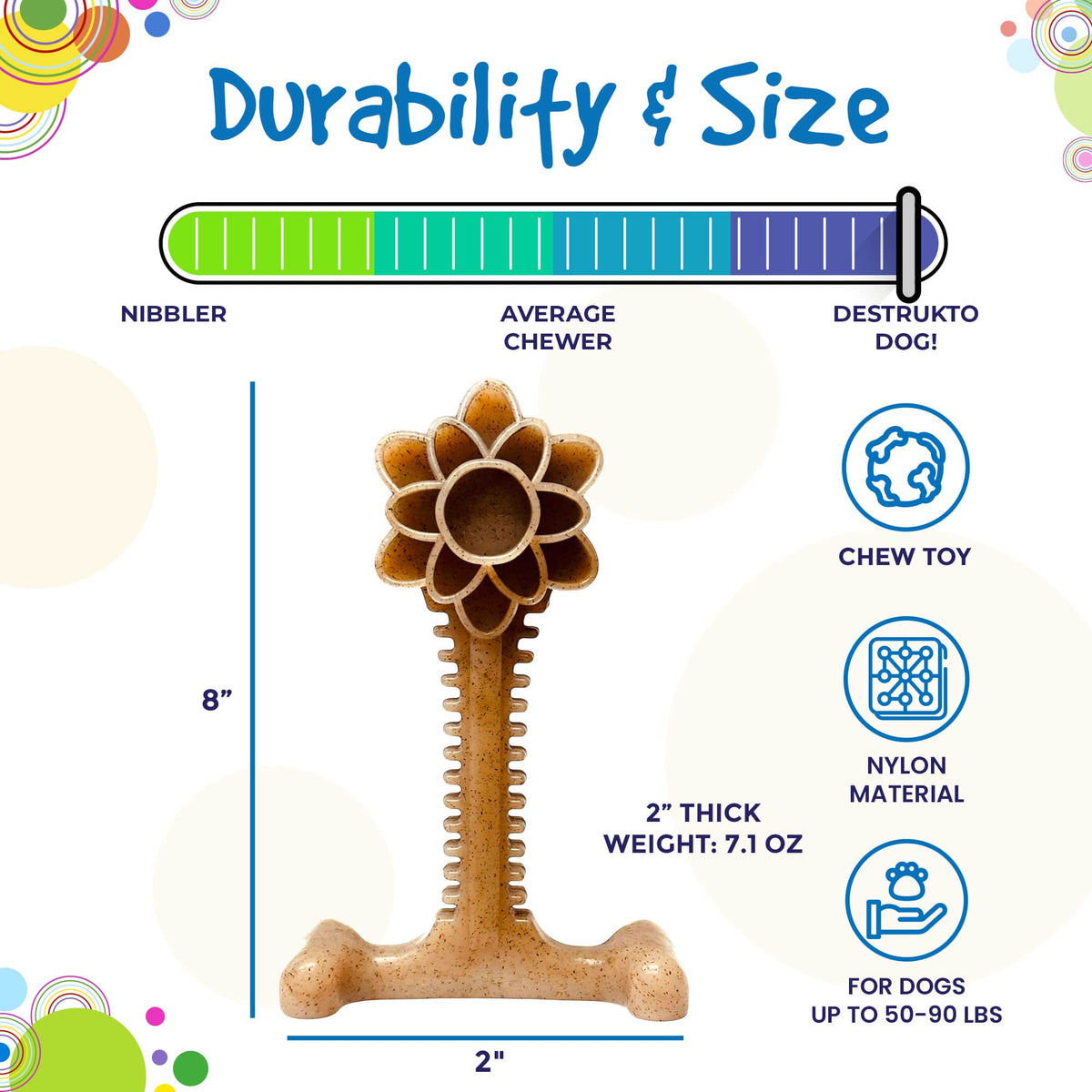 Honey Bone Dental Flower Tower Nylon Chew Toy XL