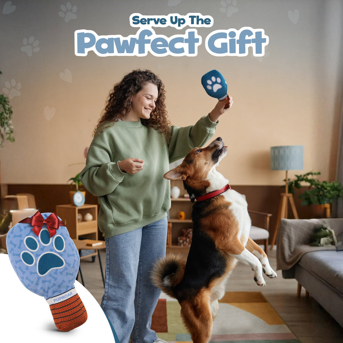 Pickleball Squeaky Dog Toy