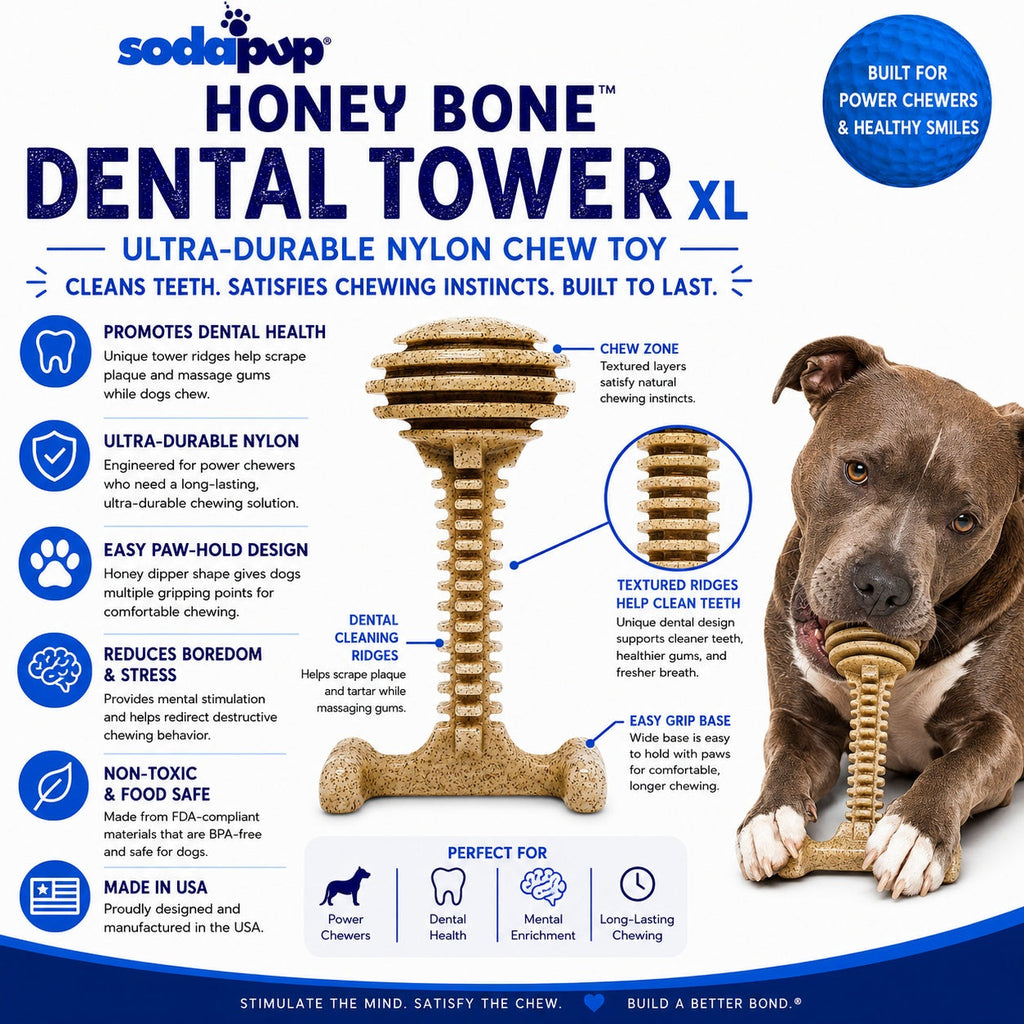 Honey Bone Dental Tower Nylon Chew Toy XL