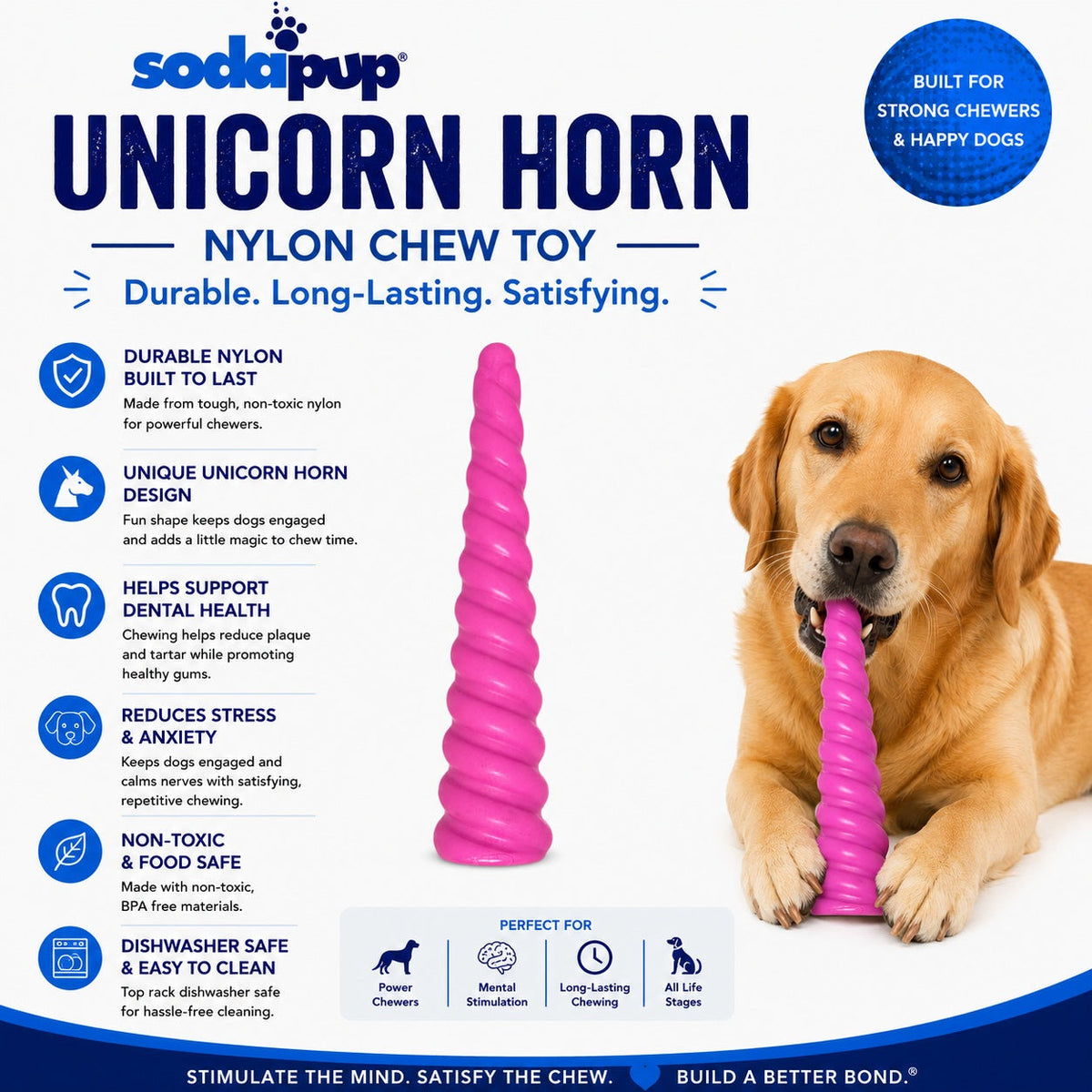 Unicorn Horn Nylon Chew Toy