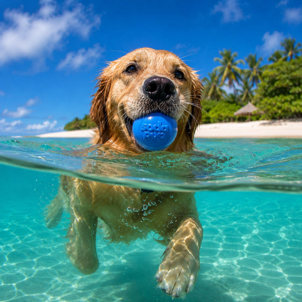 Squeak Ball Floating Rubber Chew Toy